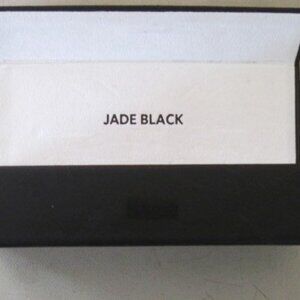 JADE BLACK Foldable Hard Eyewear Case Black Leather Size 6.1/4 X 2.1/4 X 1.1/4